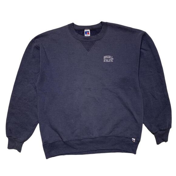 Russell Athletic Vintage 90s USA Charcoal Grey Crewneck Pullover Sweatshirt XL - Picture 1 of 4